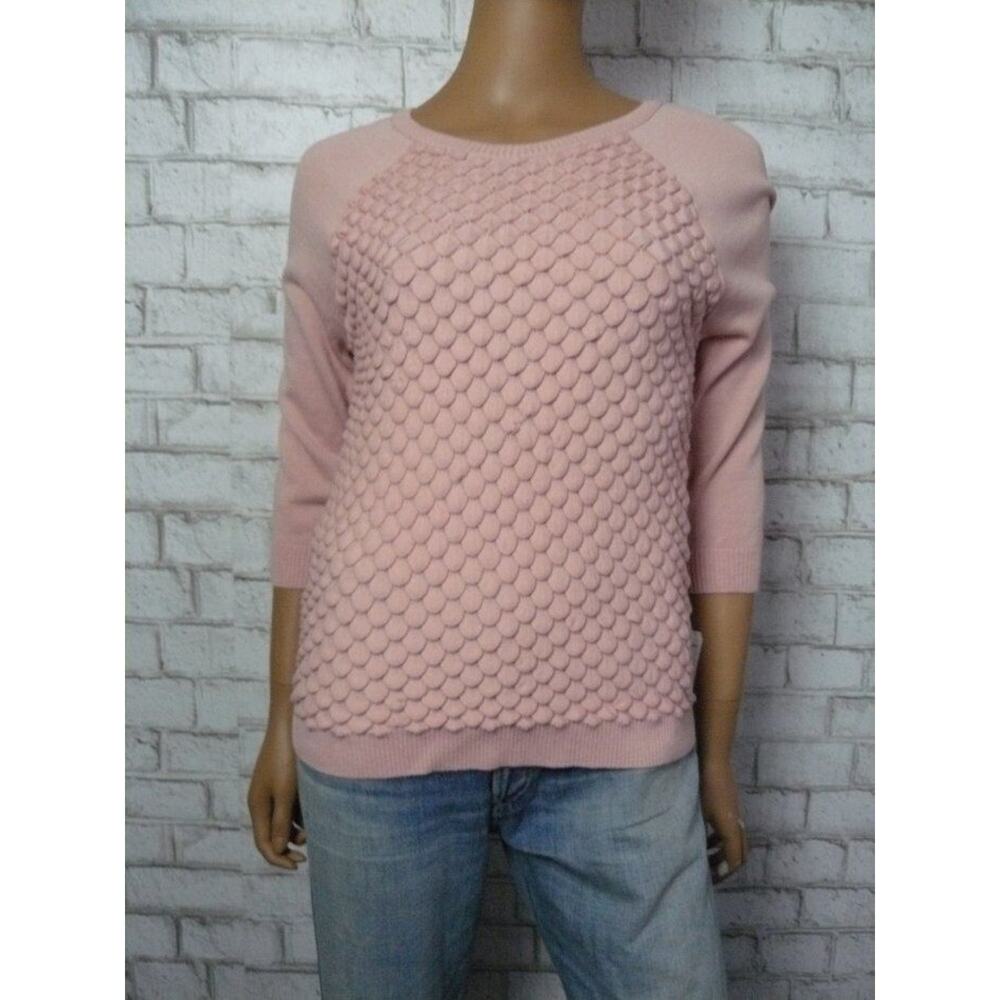 $98 French Connection Blush Pink Petal Layered Audrey Sweater Small NEW